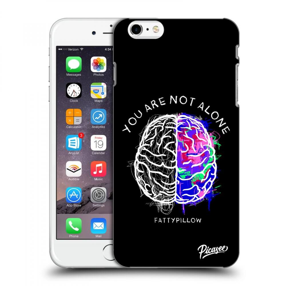 Picasee silikónový čierny obal pre Apple iPhone 6 Plus/6S Plus - Brain - White