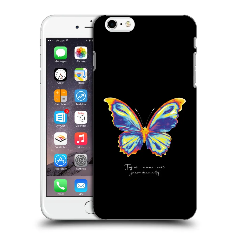Silikónový prehľadný obal pre Apple iPhone 6 Plus/6S Plus - Diamanty Black