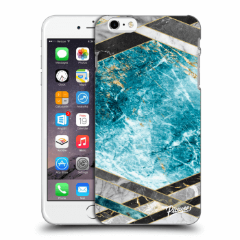 Picasee silikónový čierny obal pre Apple iPhone 6 Plus/6S Plus - Blue geometry