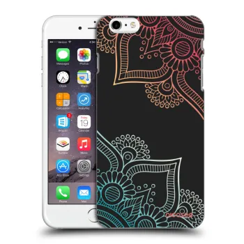Picasee silikónový čierny obal pre Apple iPhone 6 Plus/6S Plus - Kvetinový vzor