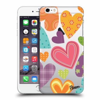 Picasee silikónový prehľadný obal pre Apple iPhone 6 Plus/6S Plus - Colored heart