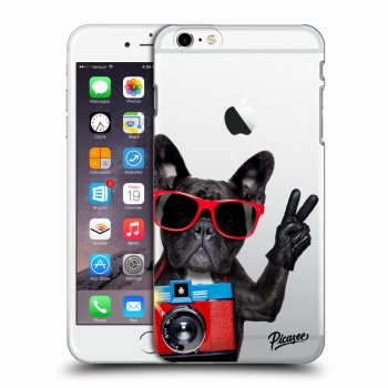 Picasee silikónový prehľadný obal pre Apple iPhone 6 Plus/6S Plus - French Bulldog