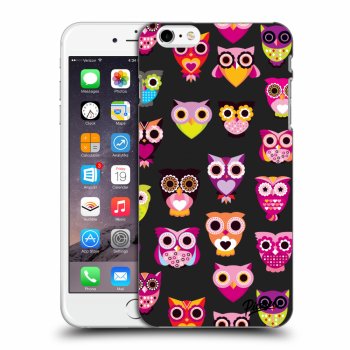 Picasee silikónový čierny obal pre Apple iPhone 6 Plus/6S Plus - Owls