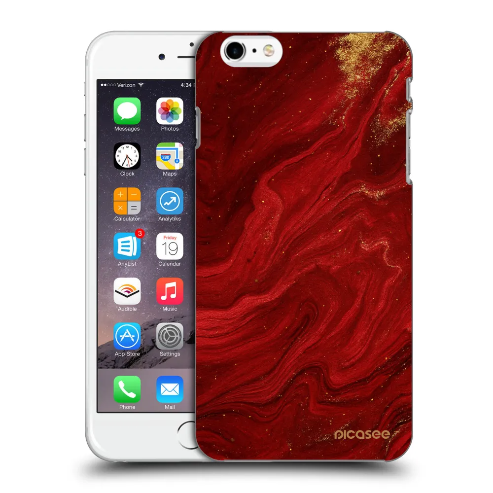 Silikónový prehľadný obal pre Apple iPhone 6 Plus/6S Plus - Red