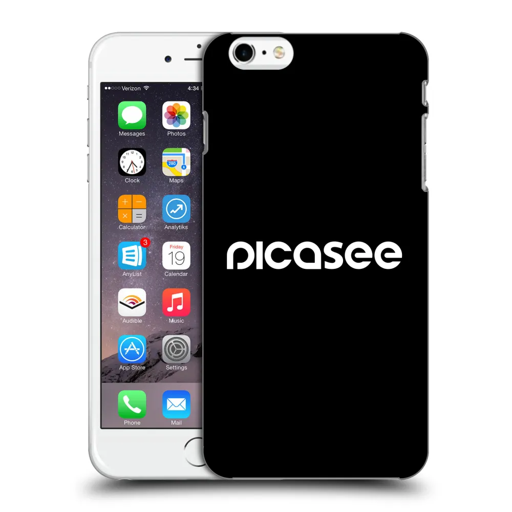 Picasee silikónový čierny obal pre Apple iPhone 6 Plus/6S Plus - Picasee - new logo - white