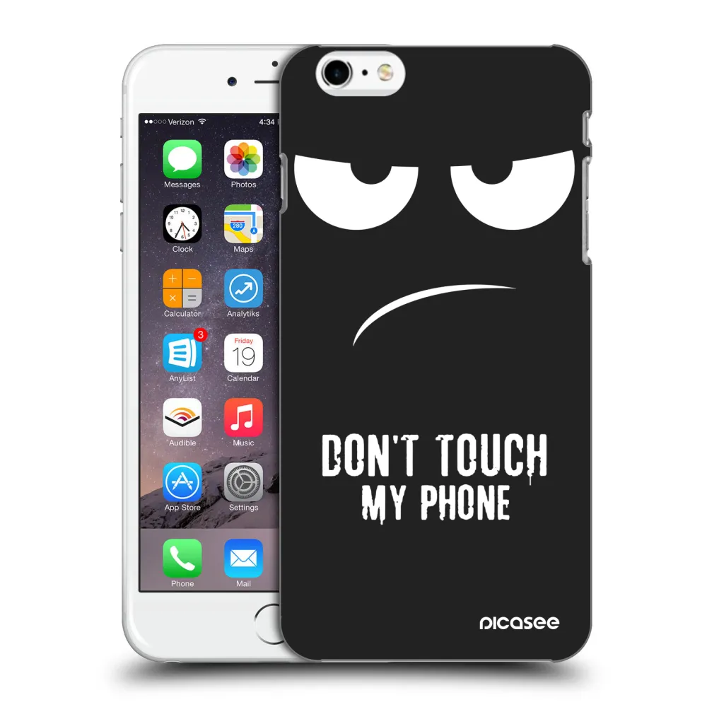 Picasee silikónový čierny obal pre Apple iPhone 6 Plus/6S Plus - Nesiahajte mi na telefón