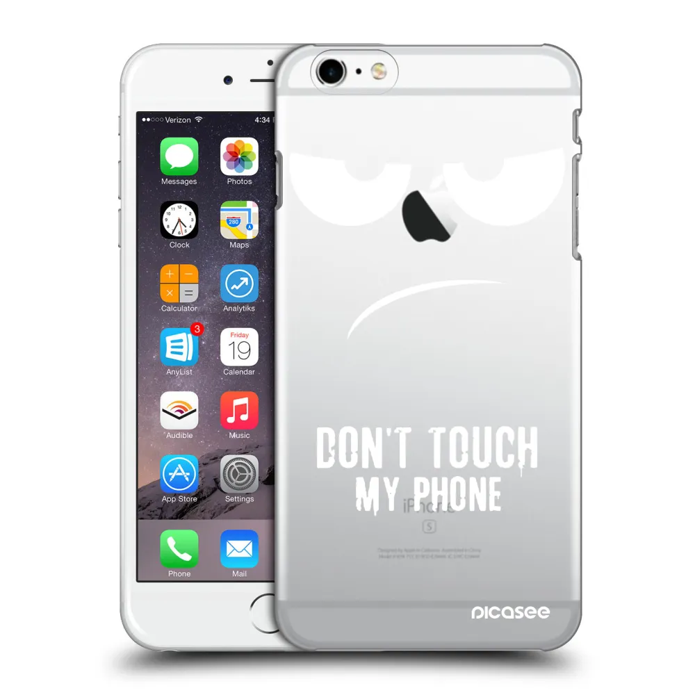 Picasee silikónový prehľadný obal pre Apple iPhone 6 Plus/6S Plus - Nesiahajte mi na telefón