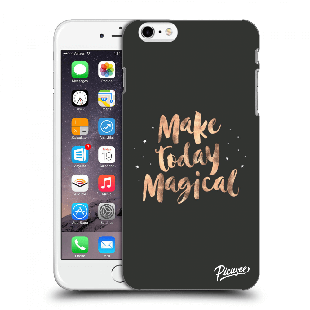 Picasee silikónový čierny obal pre Apple iPhone 6 Plus/6S Plus - Make today Magical