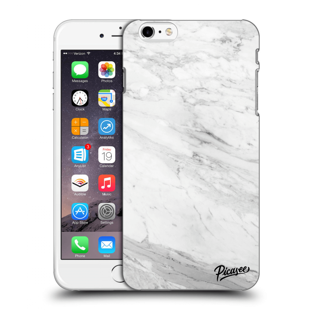 Picasee silikónový prehľadný obal pre Apple iPhone 6 Plus/6S Plus - White marble