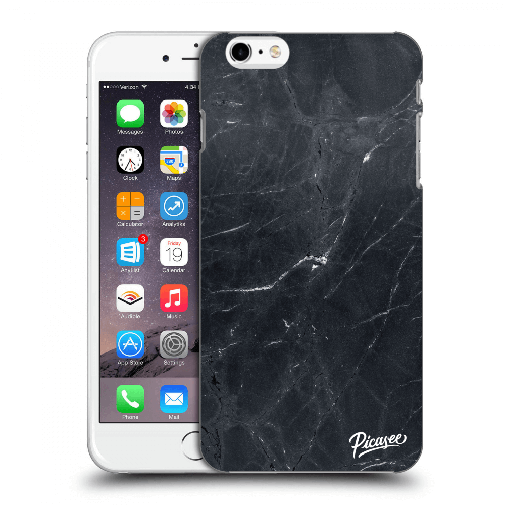 Picasee silikónový čierny obal pre Apple iPhone 6 Plus/6S Plus - Black marble