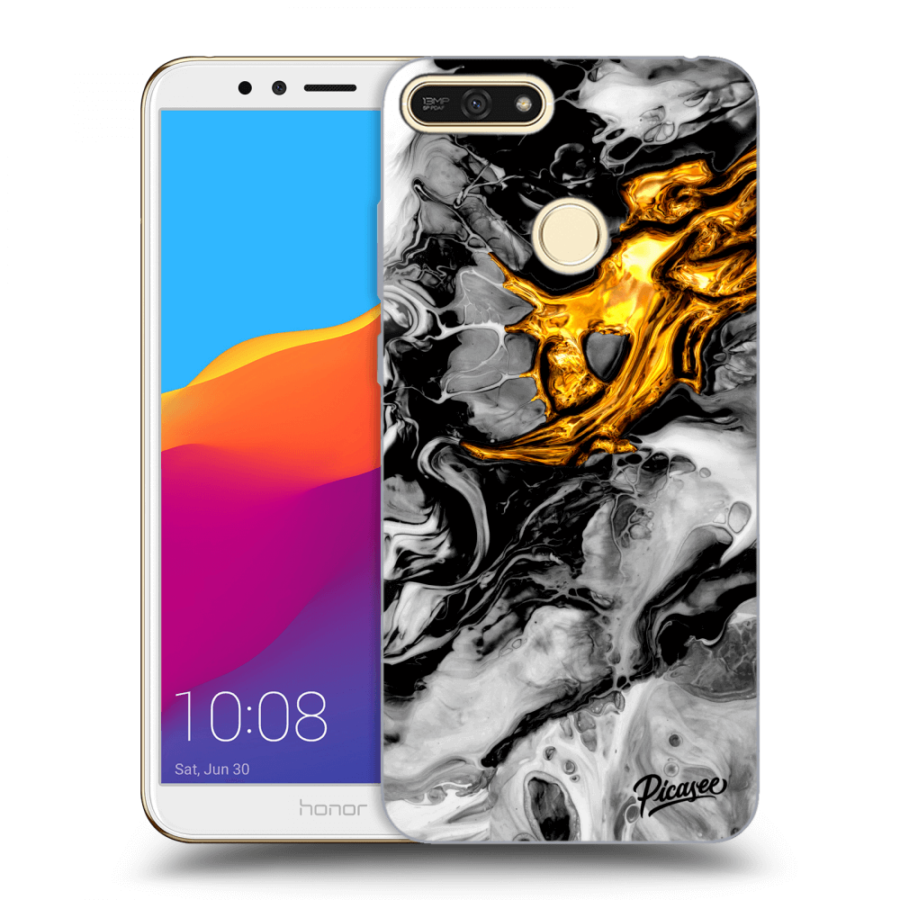 Picasee ULTIMATE CASE pro Honor 7A - Black Gold 2