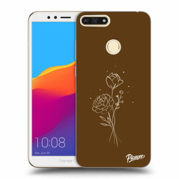 Picasee ULTIMATE CASE pro Honor 7A - Brown flowers