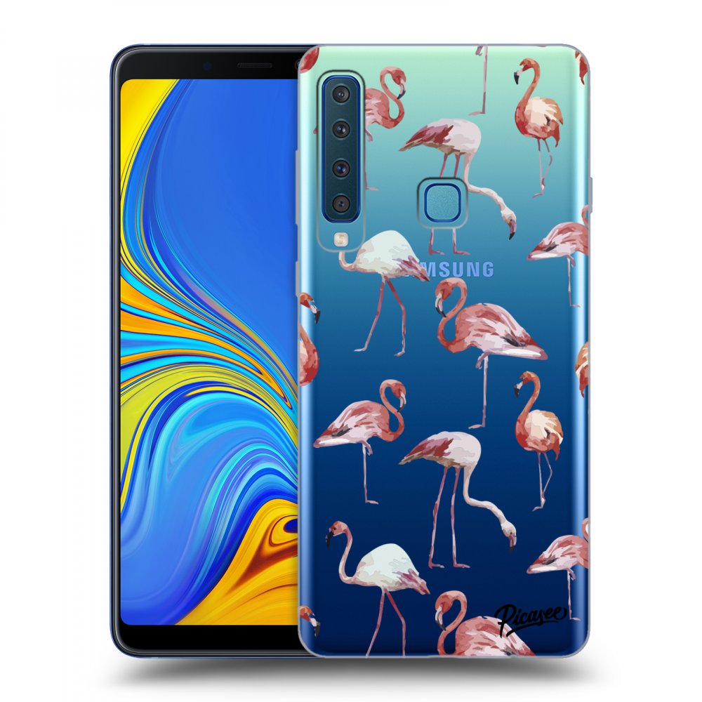 Picasee silikónový prehľadný obal pre Samsung Galaxy A9 2018 A920F - Flamingos