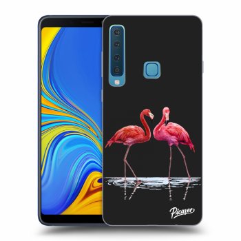 Picasee silikónový čierny obal pre Samsung Galaxy A9 2018 A920F - Flamingos couple