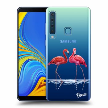 Picasee silikónový prehľadný obal pre Samsung Galaxy A9 2018 A920F - Flamingos couple