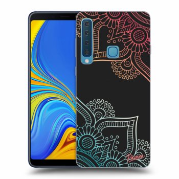 Picasee silikónový čierny obal pre Samsung Galaxy A9 2018 A920F - Flowers pattern