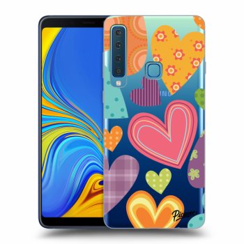 Picasee silikónový prehľadný obal pre Samsung Galaxy A9 2018 A920F - Colored heart