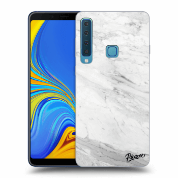 Picasee silikónový čierny obal pre Samsung Galaxy A9 2018 A920F - White marble
