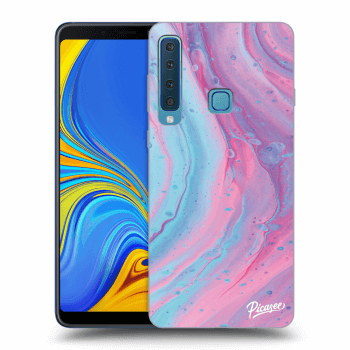 Picasee silikónový čierny obal pre Samsung Galaxy A9 2018 A920F - Pink liquid