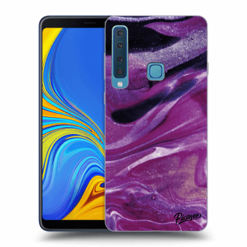 Picasee silikónový čierny obal pre Samsung Galaxy A9 2018 A920F - Purple glitter