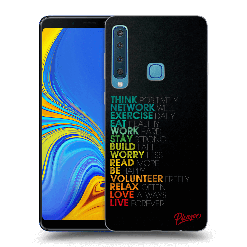 Picasee silikónový čierny obal pre Samsung Galaxy A9 2018 A920F - Motto life