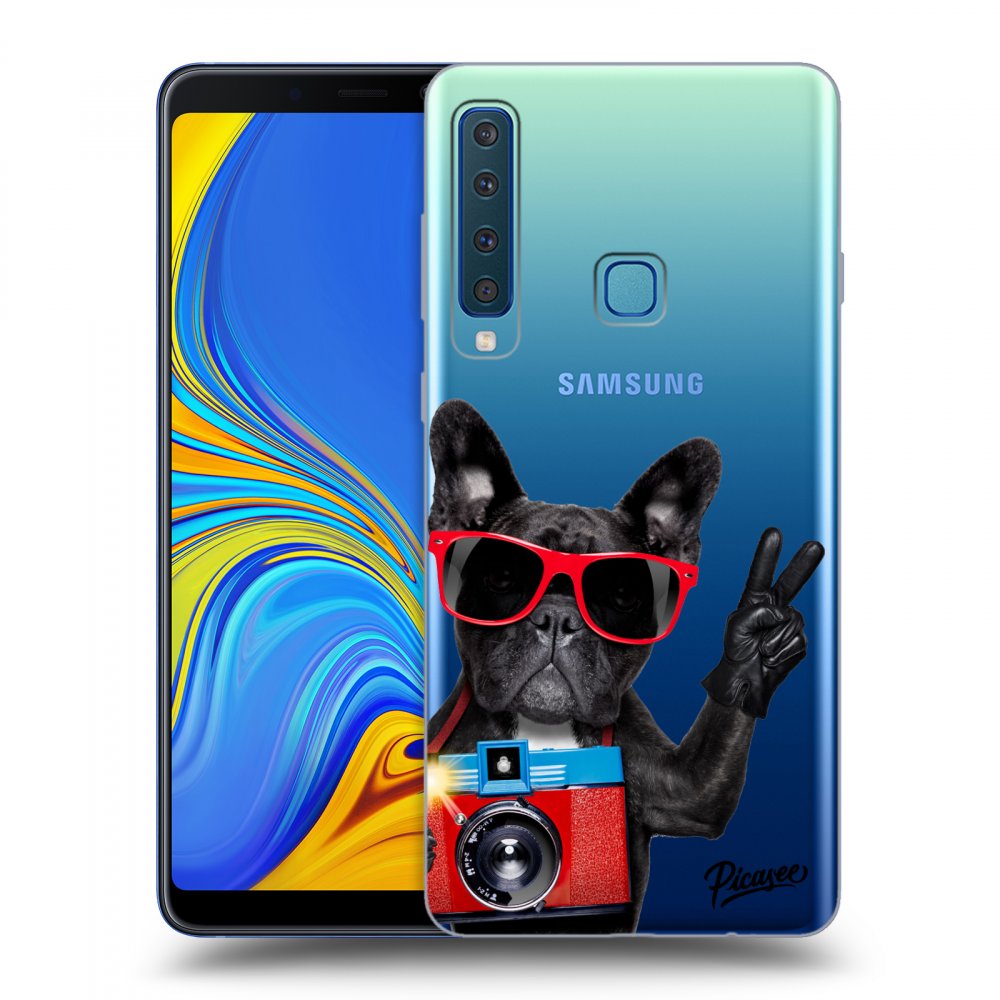 Picasee silikónový prehľadný obal pre Samsung Galaxy A9 2018 A920F - French Bulldog