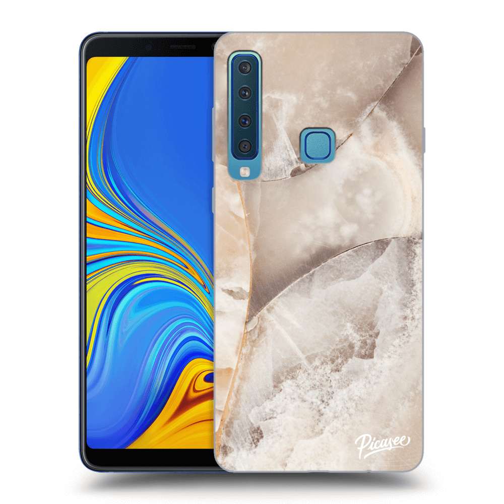Picasee silikónový čierny obal pre Samsung Galaxy A9 2018 A920F - Cream marble