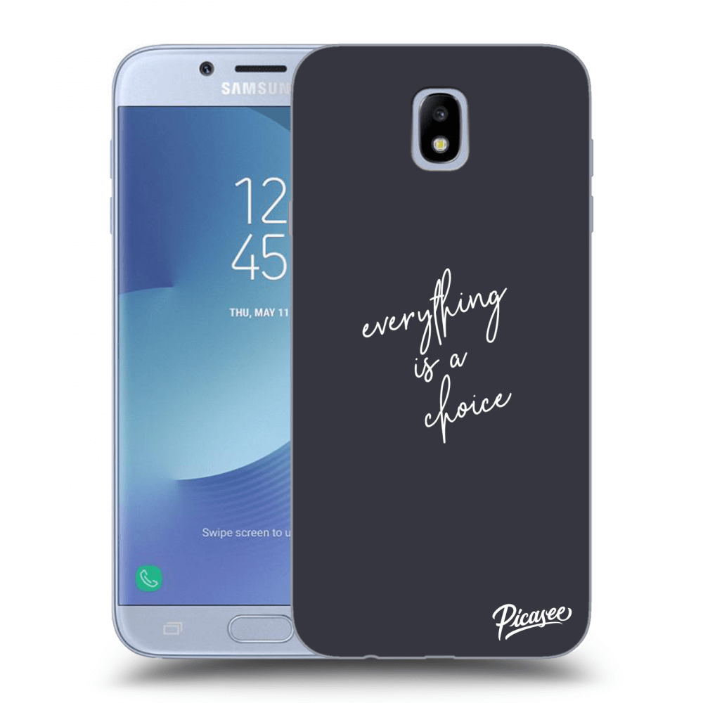 Picasee silikónový prehľadný obal pre Samsung Galaxy J7 2017 J730F - Everything is a choice