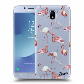 Picasee silikónový prehľadný obal pre Samsung Galaxy J7 2017 J730F - Flamingos