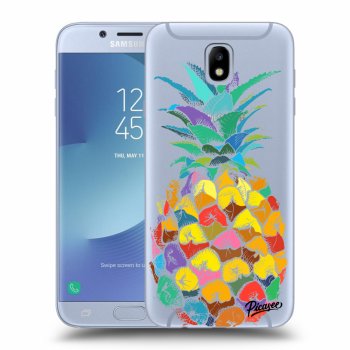 Picasee silikónový prehľadný obal pre Samsung Galaxy J7 2017 J730F - Pineapple