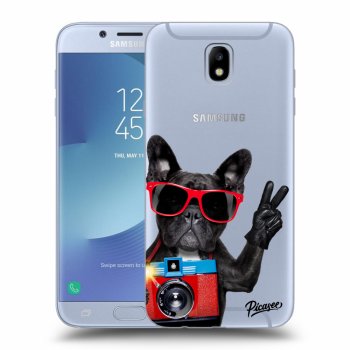 Picasee silikónový prehľadný obal pre Samsung Galaxy J7 2017 J730F - French Bulldog
