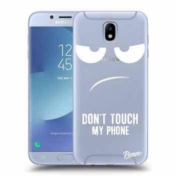Picasee silikónový prehľadný obal pre Samsung Galaxy J7 2017 J730F - Don't Touch My Phone