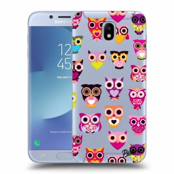 Picasee silikónový prehľadný obal pre Samsung Galaxy J7 2017 J730F - Owls