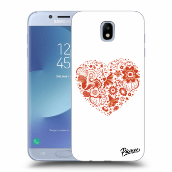 Picasee silikónový prehľadný obal pre Samsung Galaxy J7 2017 J730F - Big heart