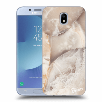 Picasee silikónový prehľadný obal pre Samsung Galaxy J7 2017 J730F - Cream marble