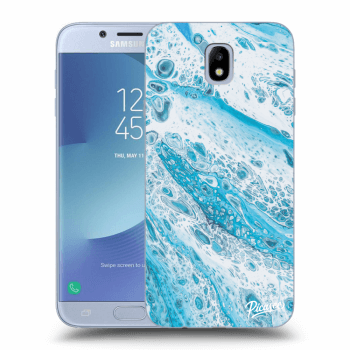 Picasee silikónový prehľadný obal pre Samsung Galaxy J7 2017 J730F - Blue liquid