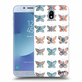 Picasee silikónový prehľadný obal pre Samsung Galaxy J7 2017 J730F - Butterflies