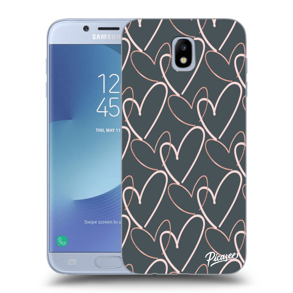 Picasee silikónový prehľadný obal pre Samsung Galaxy J7 2017 J730F - Lots of love