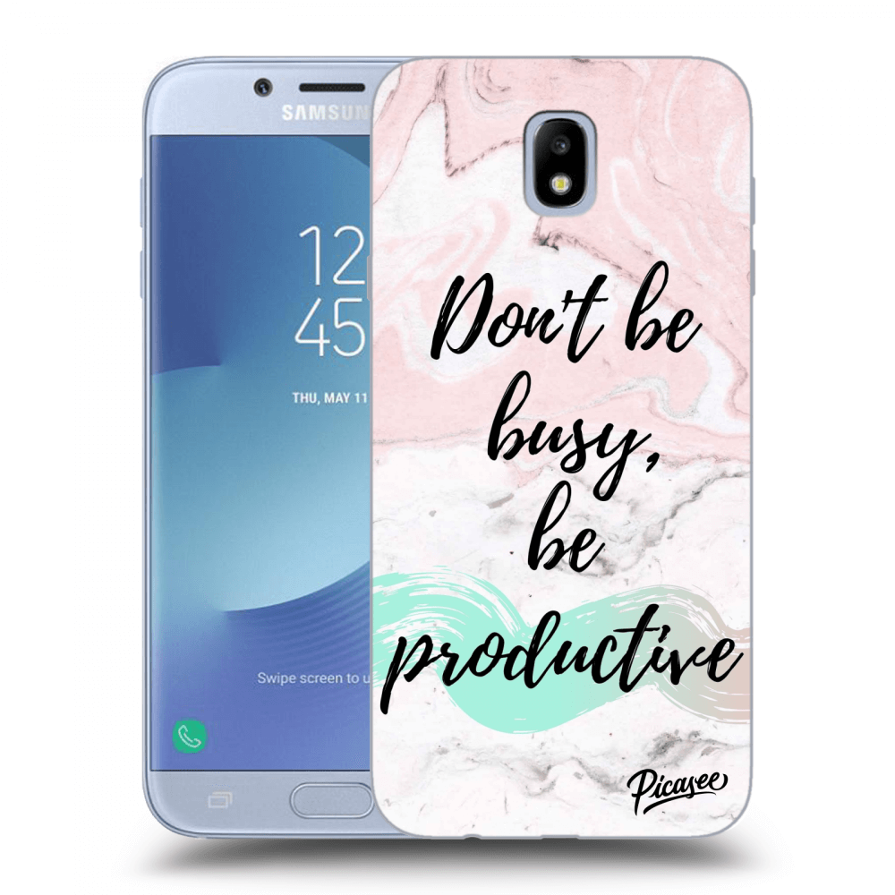 Picasee silikónový prehľadný obal pre Samsung Galaxy J7 2017 J730F - Don't be busy, be productive