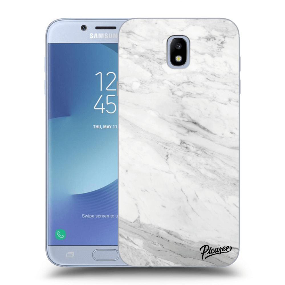 Picasee silikónový prehľadný obal pre Samsung Galaxy J7 2017 J730F - White marble