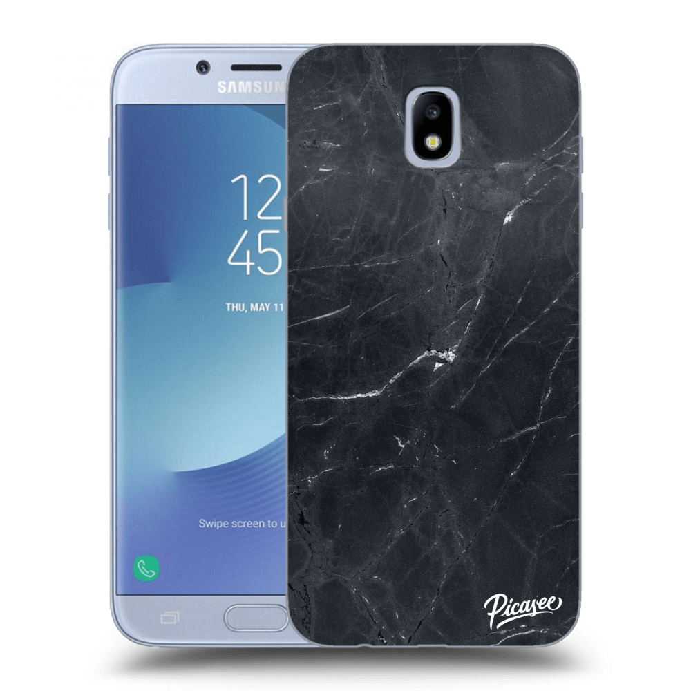 Picasee silikónový prehľadný obal pre Samsung Galaxy J7 2017 J730F - Black marble
