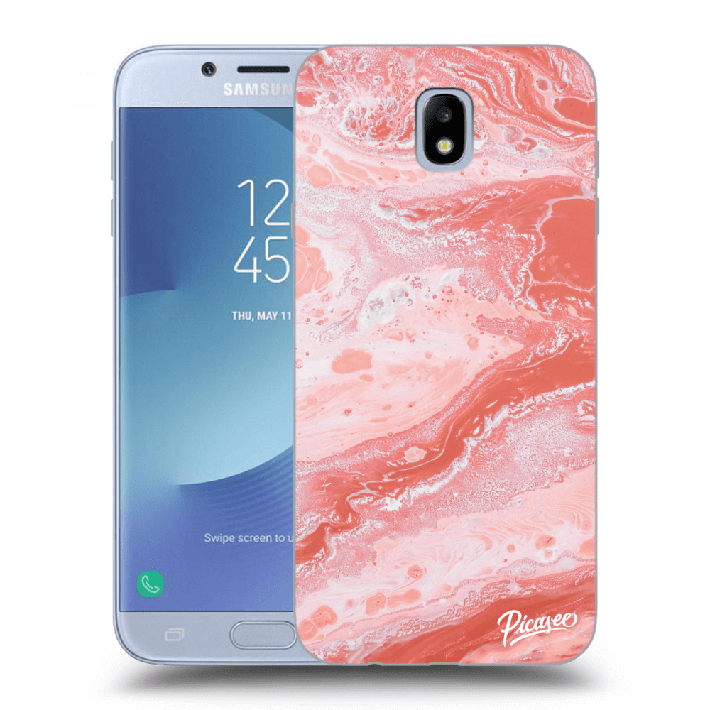 Picasee silikónový prehľadný obal pre Samsung Galaxy J7 2017 J730F - Red liquid