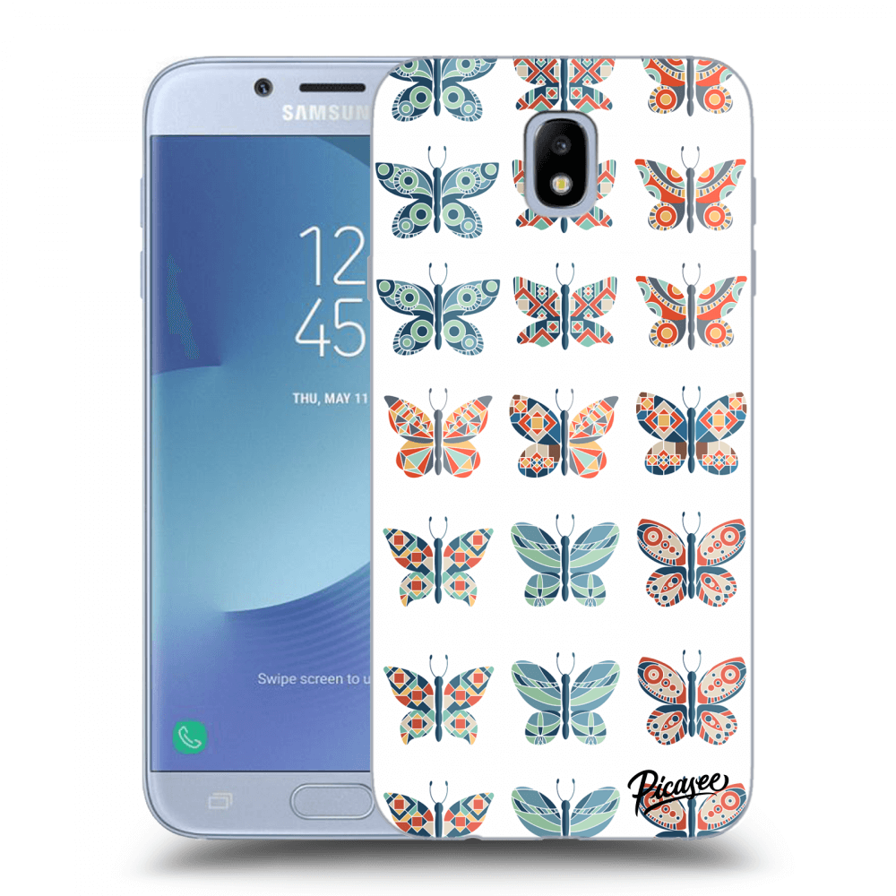 Picasee silikónový prehľadný obal pre Samsung Galaxy J7 2017 J730F - Butterflies