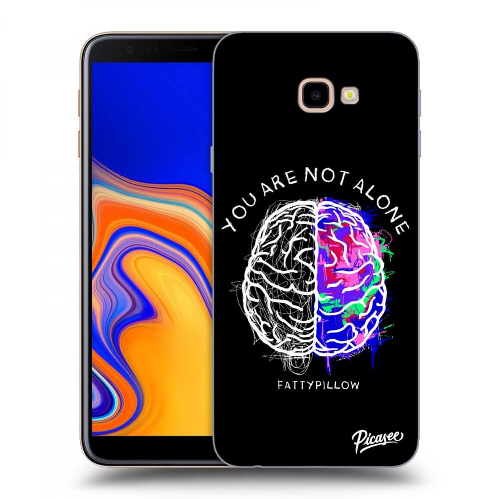 Picasee silikónový prehľadný obal pre Samsung Galaxy J4+ J415F - Brain - White