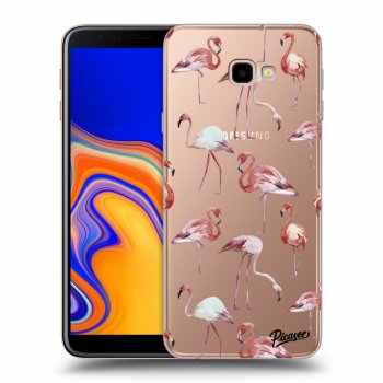 Picasee silikónový prehľadný obal pre Samsung Galaxy J4+ J415F - Flamingos