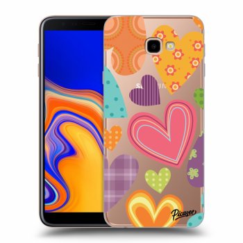 Picasee silikónový prehľadný obal pre Samsung Galaxy J4+ J415F - Colored heart