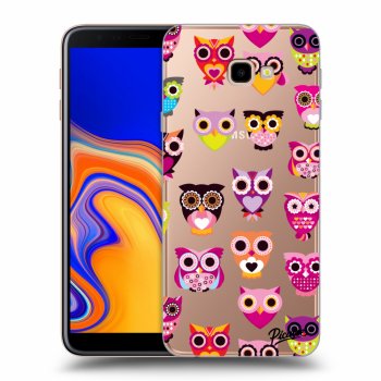 Picasee silikónový prehľadný obal pre Samsung Galaxy J4+ J415F - Owls