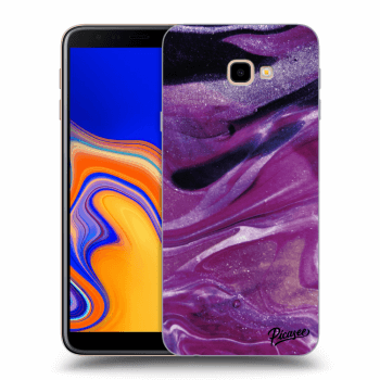 Picasee silikónový prehľadný obal pre Samsung Galaxy J4+ J415F - Purple glitter