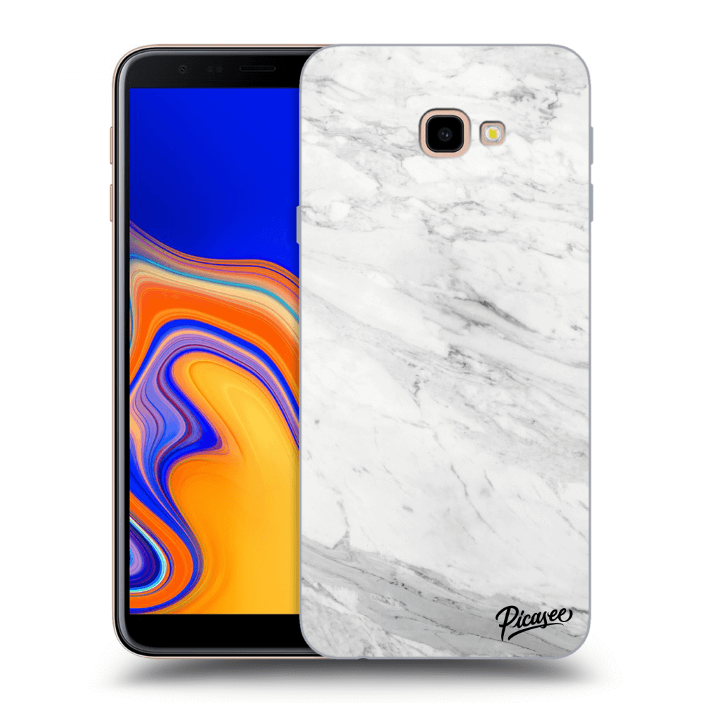 Picasee silikónový prehľadný obal pre Samsung Galaxy J4+ J415F - White marble