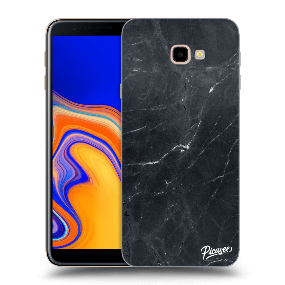 Picasee silikónový prehľadný obal pre Samsung Galaxy J4+ J415F - Black marble